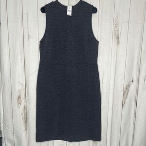 LOFT Charcoal Sleeveless Midi Dress